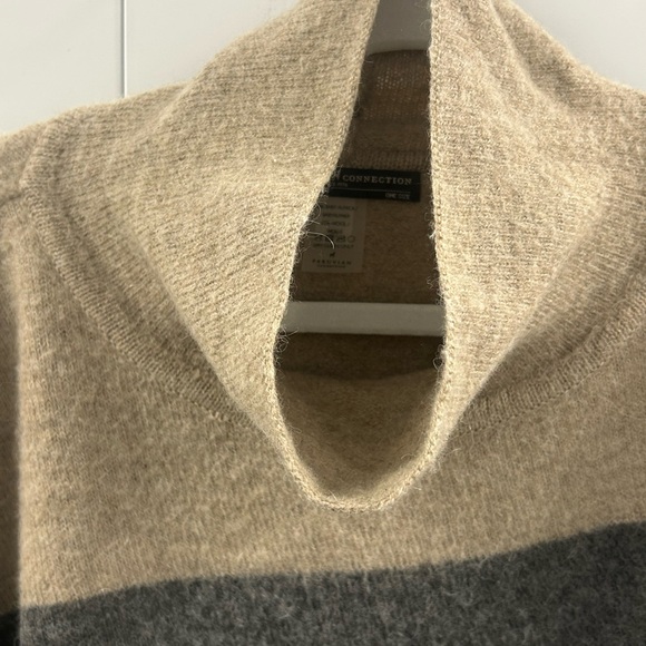 PERUVIAN CONNECTION Conway Alpaca & Wool Blend, Knit Pullover Poncho, One Size - Picture 7 of 8